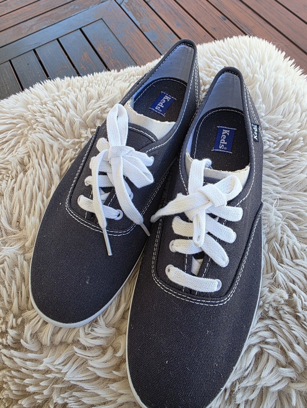 NWOT Keds Navy Canvas Lace-Up Sneakers Sz 8.5